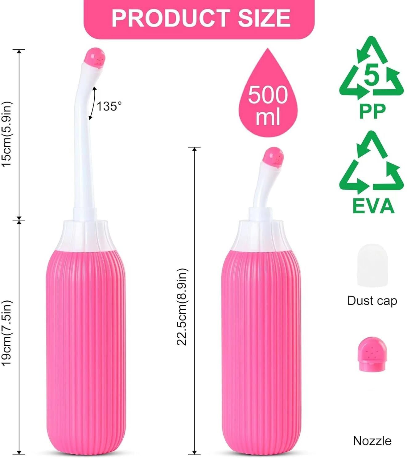 Portable bidet, Jet Spray for Toilet | Retractable, 2 angled Nozzles M149 Manual Bidets