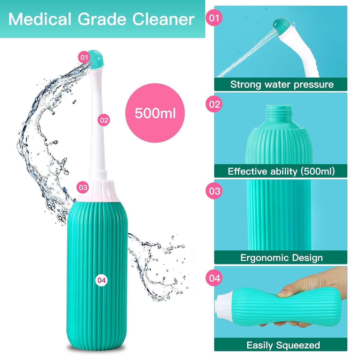 Portable bidet, Jet Spray for Toilet | Retractable, 2 angled Nozzles M274 Manual Bidets