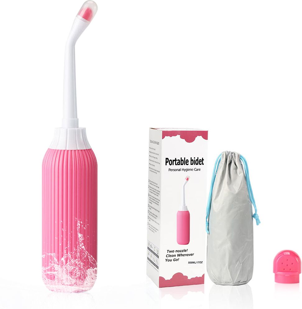 Portable bidet, Jet Spray for Toilet | Retractable, 2 angled Nozzles M16 Manual Bidets