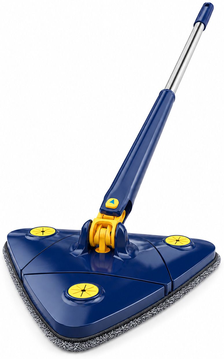 jhwoqu 360° Rotatable Adjustable Triangular Floor Push-Pull Squeezing Cleaning Brush-picture-10