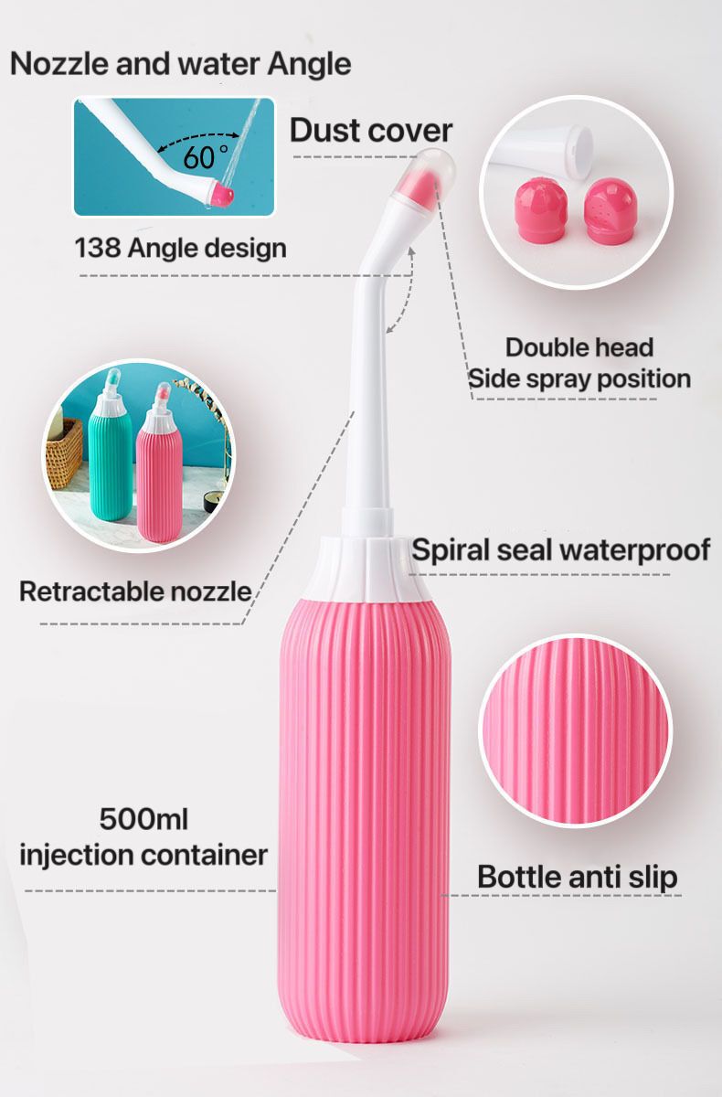 Portable bidet, Jet Spray for Toilet | Retractable, 2 angled Nozzles M333 Manual Bidets