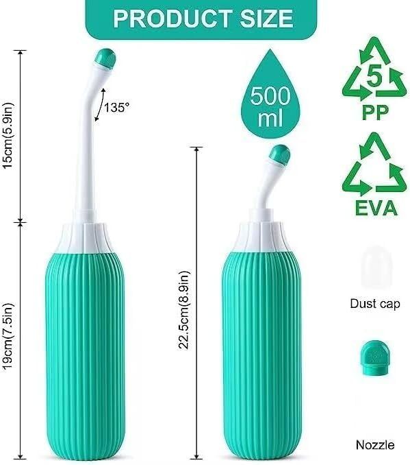 Portable bidet, Jet Spray for Toilet | Retractable, 2 angled Nozzles M43 Manual Bidets