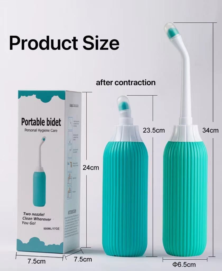 Portable bidet, Jet Spray for Toilet | Retractable, 2 angled Nozzles M334 Manual Bidets