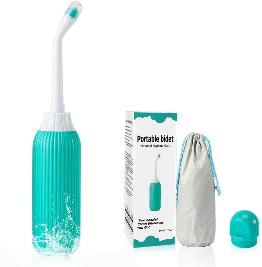 Portable Bidet Spray for Travel with Angled Nozzle Spray, Retractable Handheld Bidet Nozzle