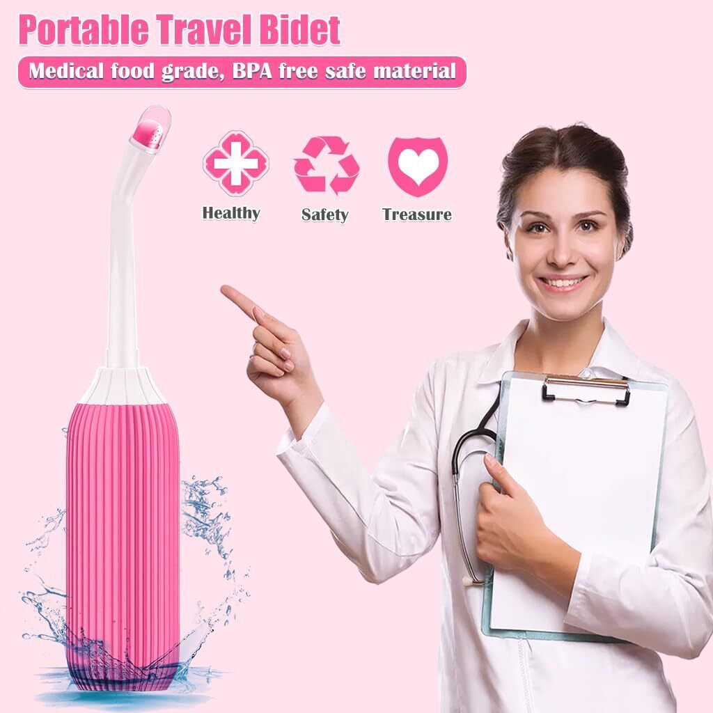 Portable bidet, Jet Spray for Toilet | Retractable, 2 angled Nozzles M85 Manual Bidets