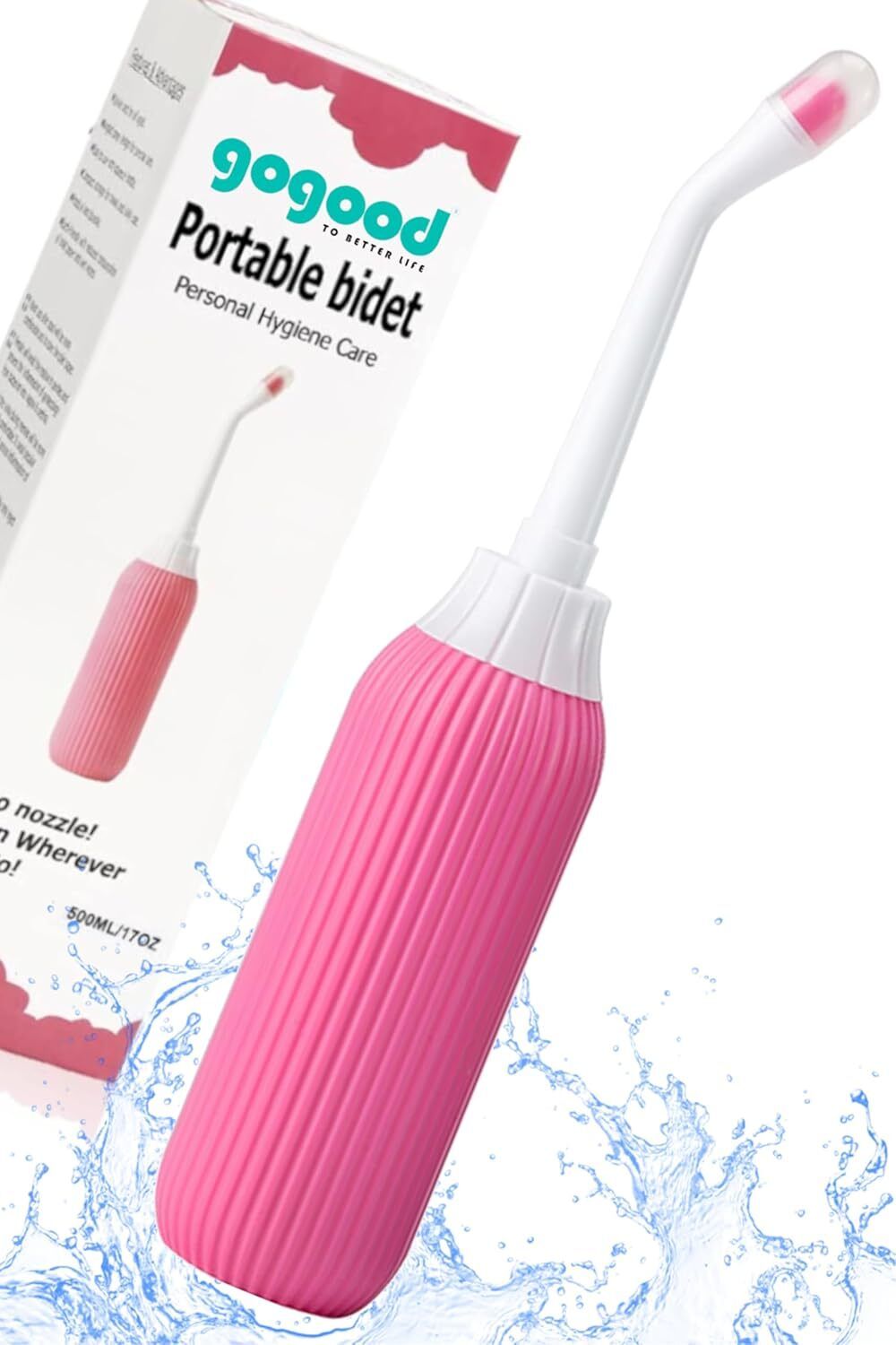 Portable bidet, Jet Spray for Toilet | Retractable, 2 angled Nozzles M114 Manual Bidets