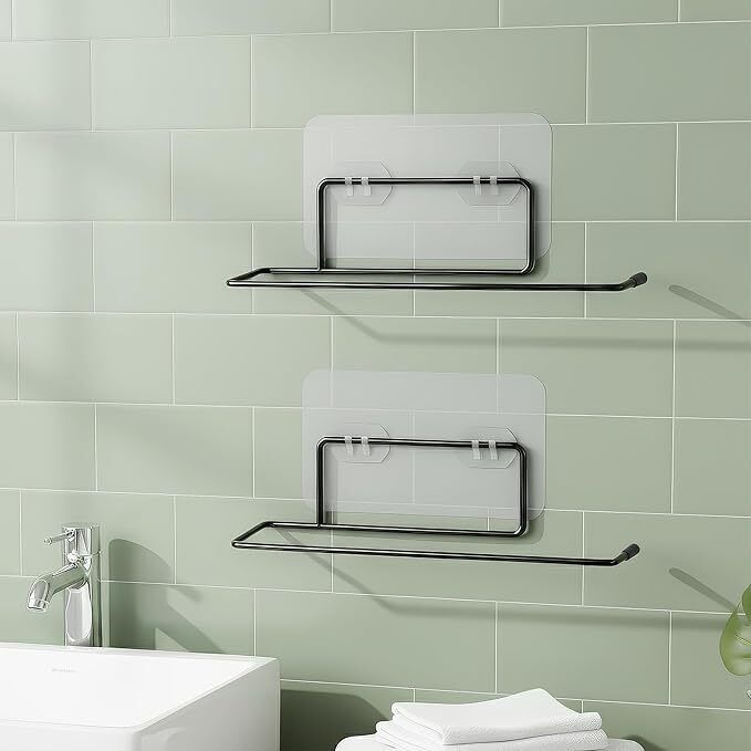 Self Adhesive Toilet Paper Stand/Tissue roll Hanger for Bathroom (Pack of 2) Iron Toilet Paper Holder-image-29