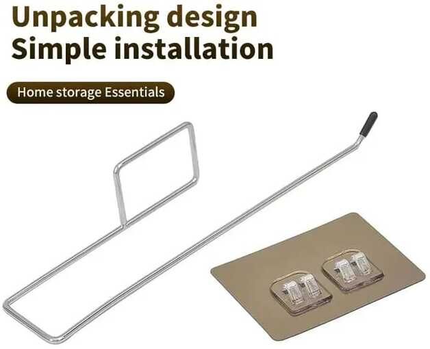 Punching Free Kitchen Tissue Holder Large Roll Paper Storage Rack Rag Rack S Stainless Steel Toilet Paper Holder-image-20