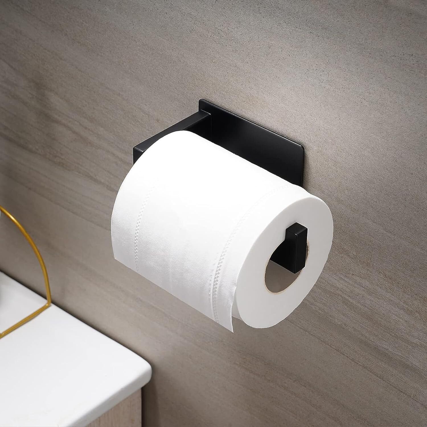 Self-Adhesive Metal Toilet Paper Holder| Ideal Towel Hanger for Bathroom Stainless Steel Toilet Paper Holder-image-10