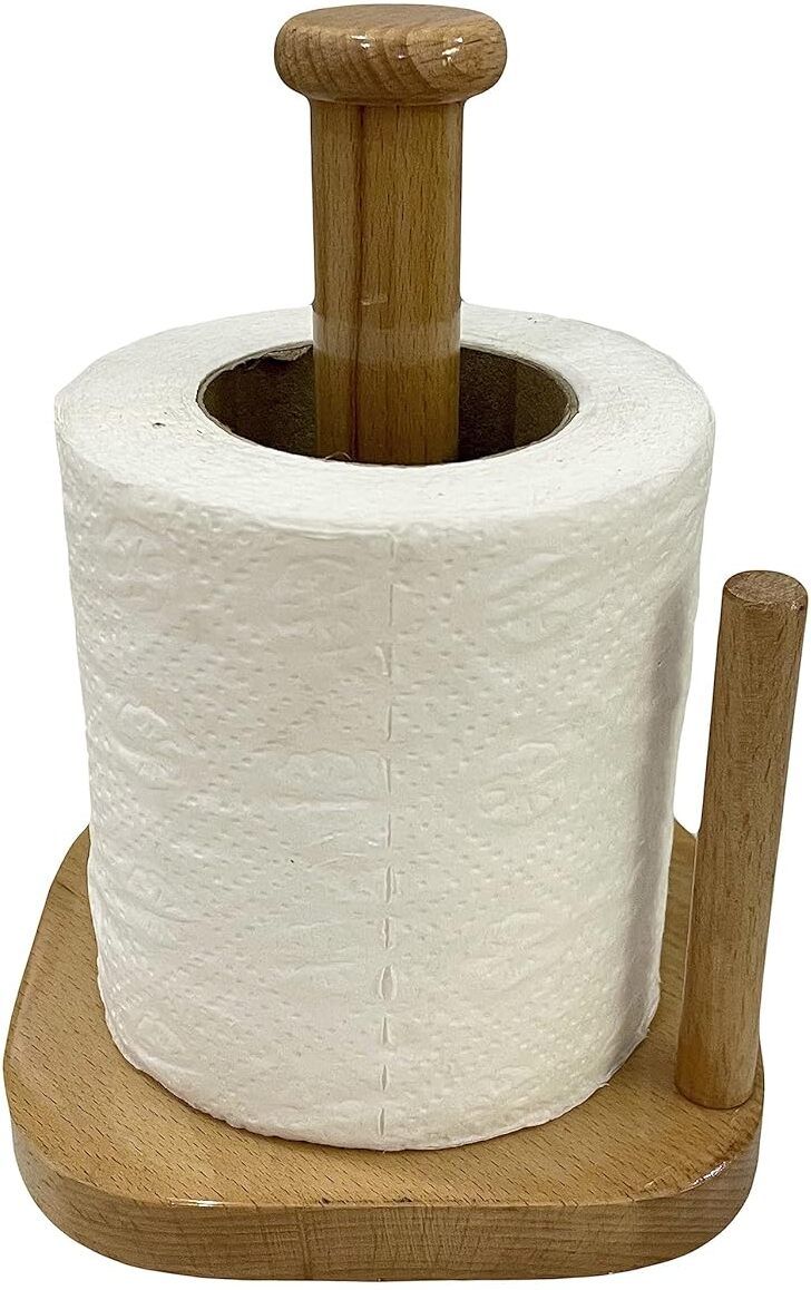 Kitchen Tissue Roll Holder Toilet Paper Roll Holder for Home Hotels & Offices Wooden Toilet Paper Holder-image-17