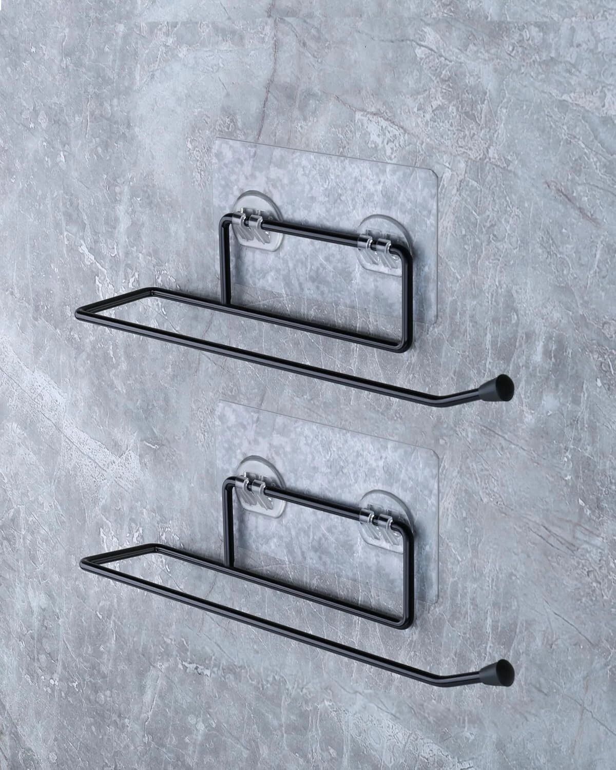 Wall Mount Toilet Paper Holder Wall Adhesive Toilet Tissue Paper Roll Pack of 2 Cast Iron Toilet Paper Holder-image-38