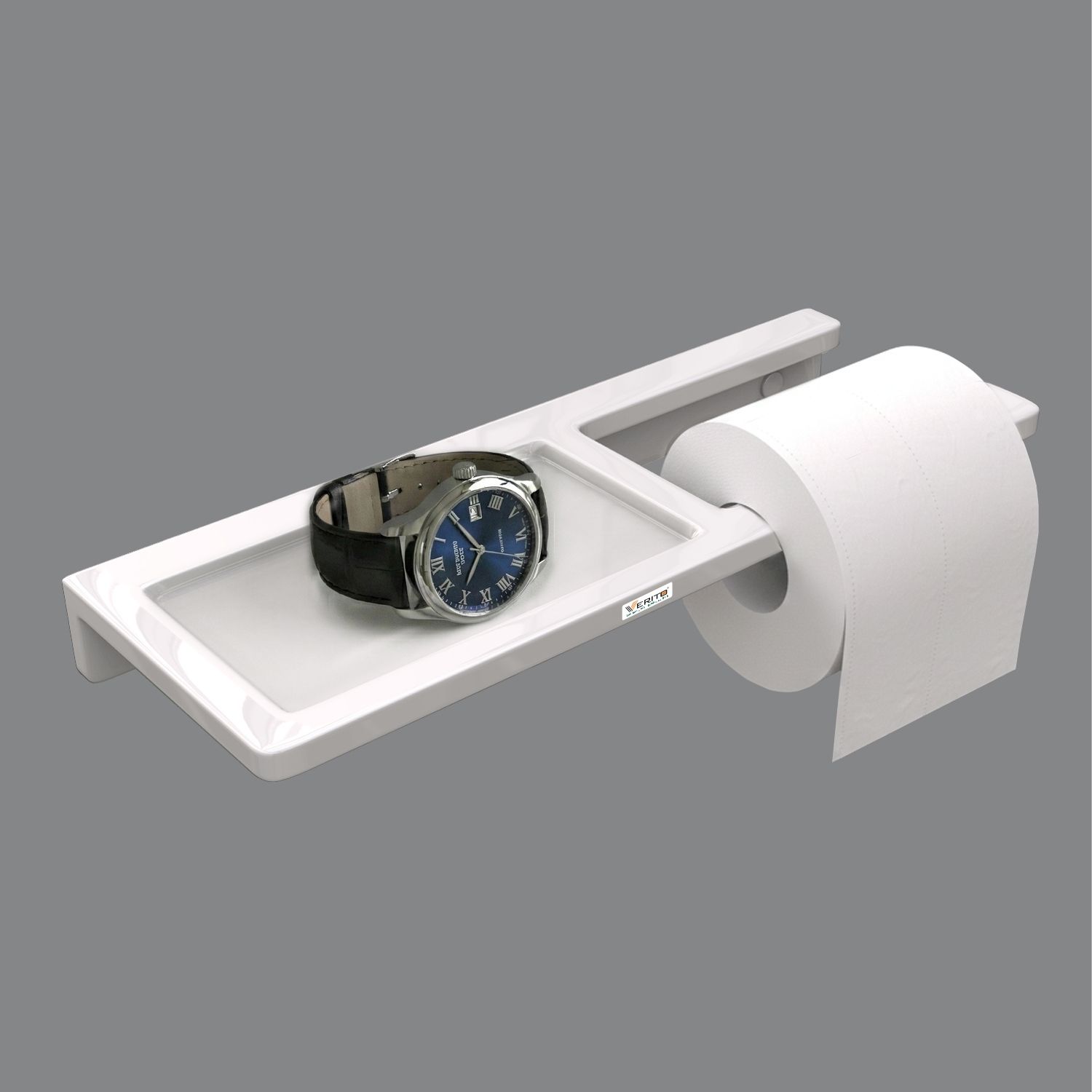 Ceramic Wall Mounted Tissue Paper Holder With Shelf White / Toilet Paper Holder Ceramic Toilet Paper Holder-image-10