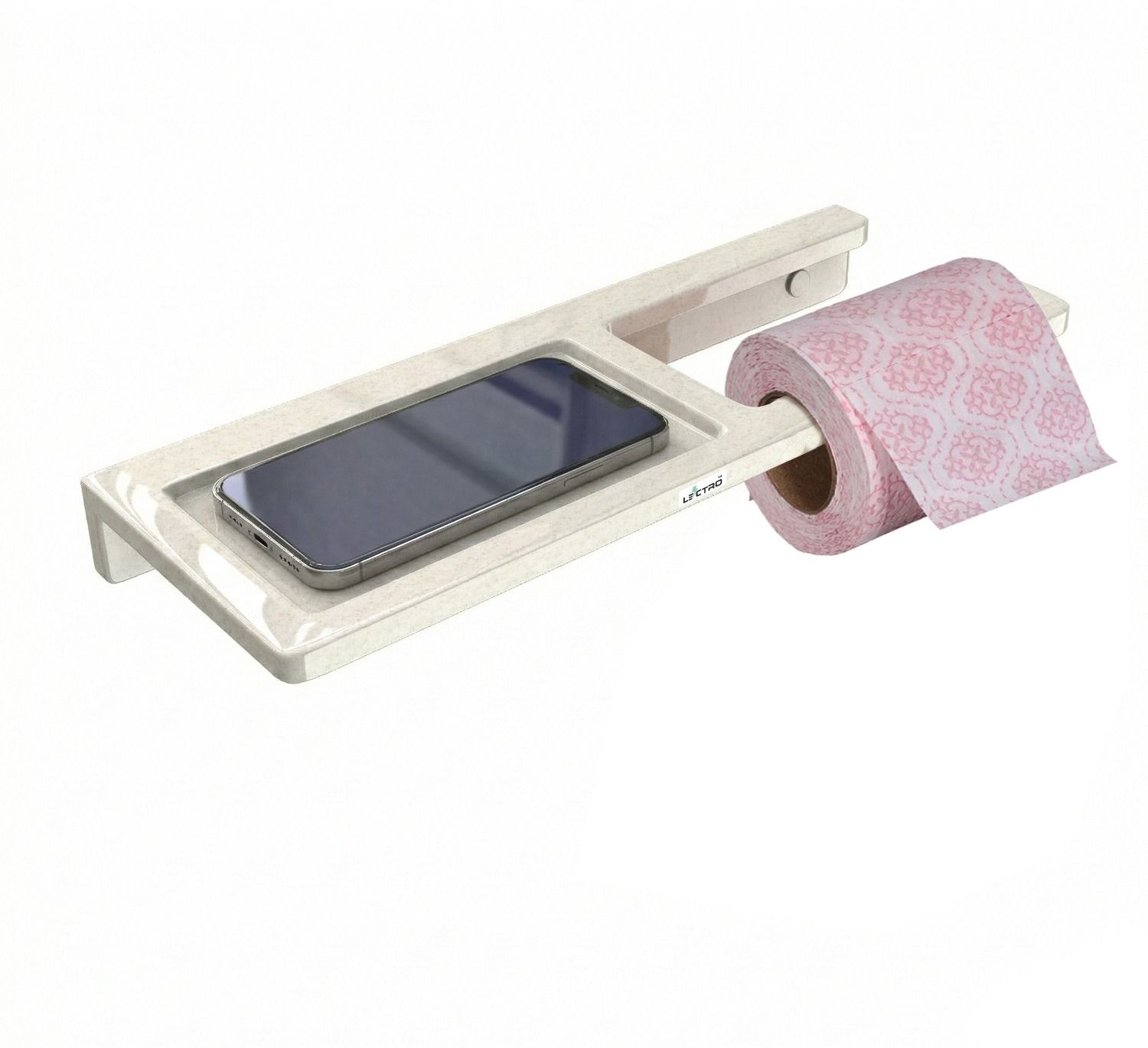 Ceramic Wall Mounted Tissue Paper Holder With Shelf Marble / Toilet Paper Holder Ceramic Toilet Paper Holder-image-13