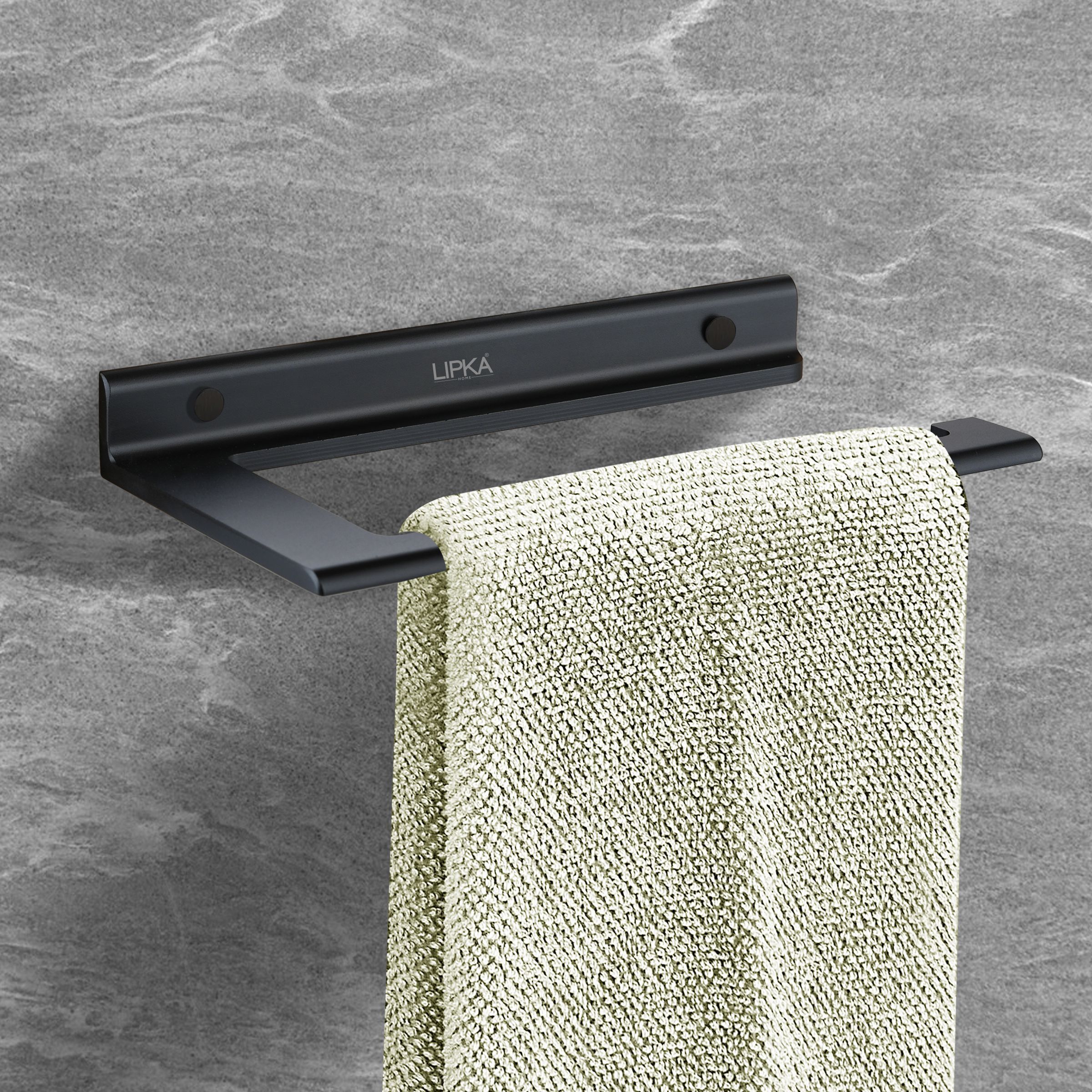 LIPKA Fire Napkin Ring Black Wall-Mount Towel Ring Holder for Bathroom Aluminium Toilet Paper Holder-image-21