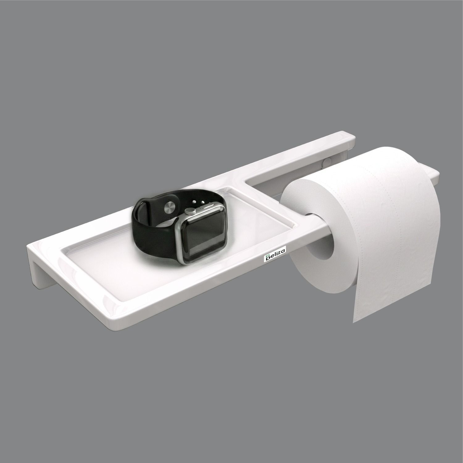 Ceramic Wall Mounted Tissue Paper Holder With Shelf WHITE / Toilet Paper Ceramic Toilet Paper Holder-image-11