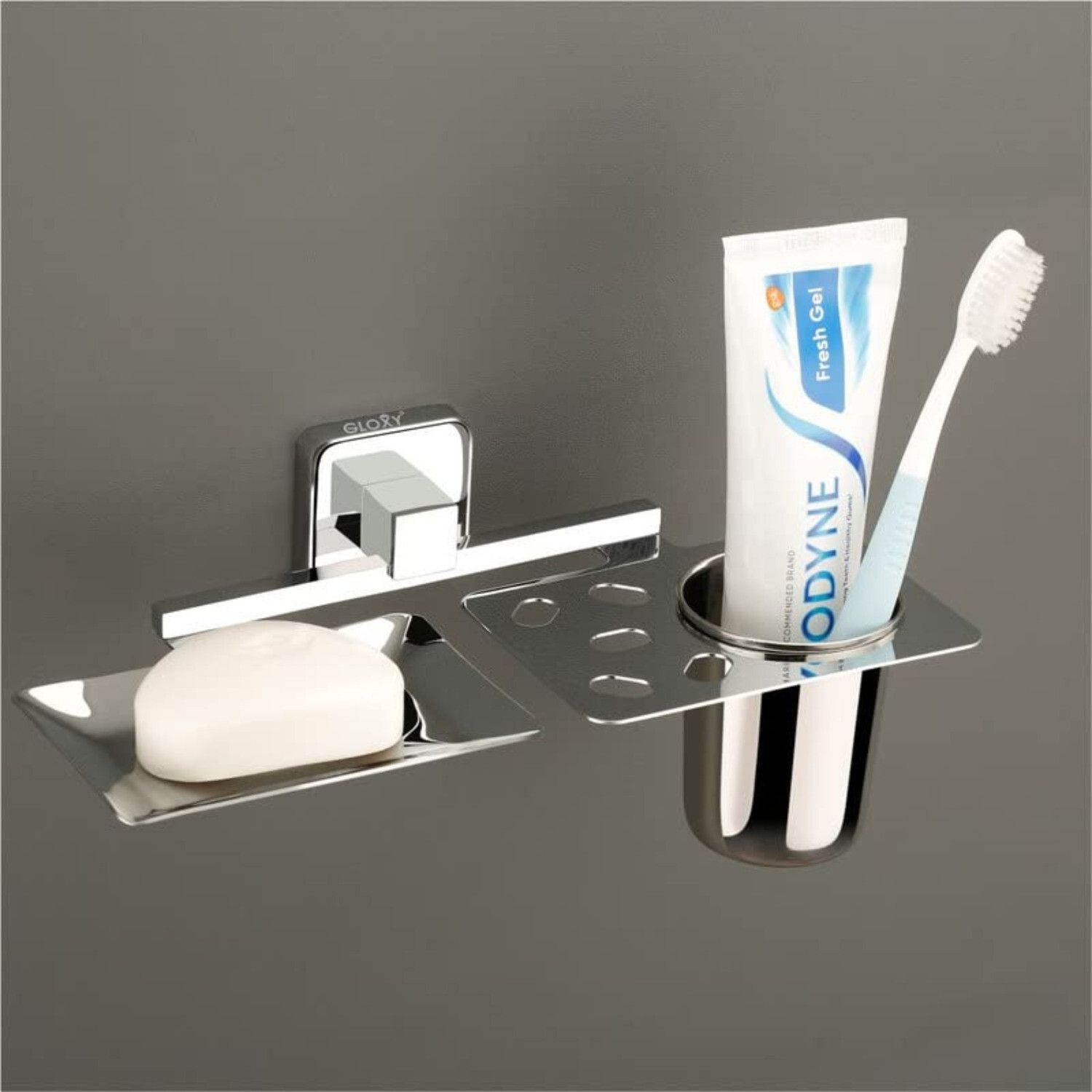 Stainless Steel Soap Dish with Tumbler Holder | Wall Mount Soap Stand Stainless Steel Toilet Paper Holder-image-38