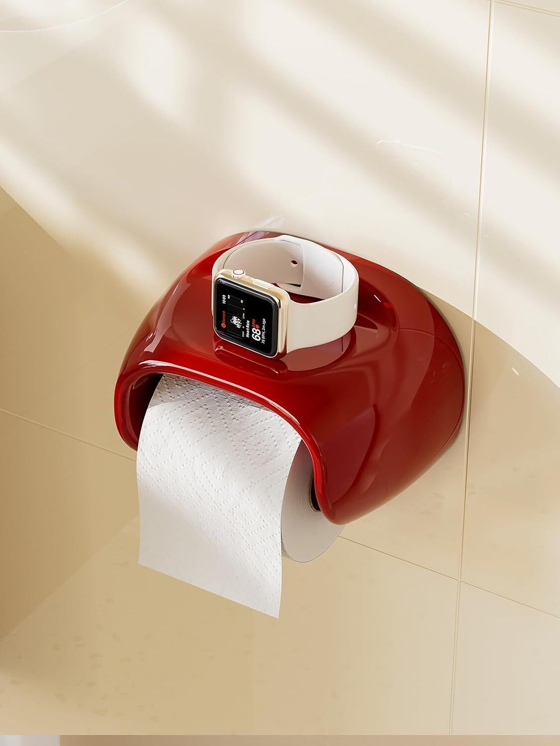 kienlix elf Adhesive Toilet Paper Holder for Bathroom with Mobile Stand Plastic Toilet Paper Holder-picture-14