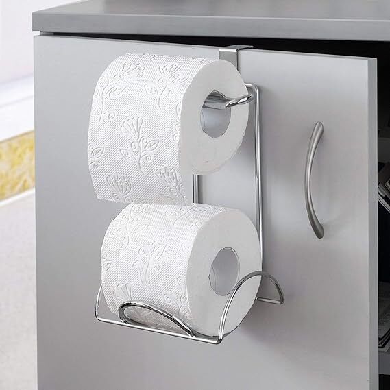 indian decor 313184 Handy Toilet Paper Holder for 2 Rolls Iron Toilet Paper Holder-picture-36