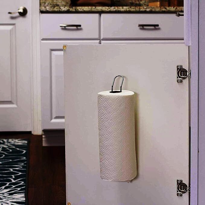 indian decor 4155 Door/Wall Mounted Paper Towel Holder | Mounts to Solid Cabinet Doors Iron Toilet Paper Holder-picture-35