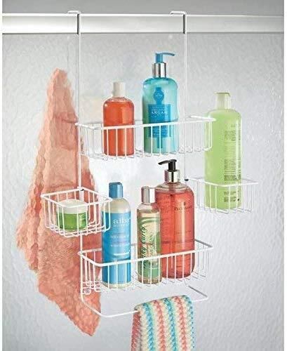 indian decor Classical Hanging over Door Shower Caddy Iron Toilet Paper Holder-picture-49