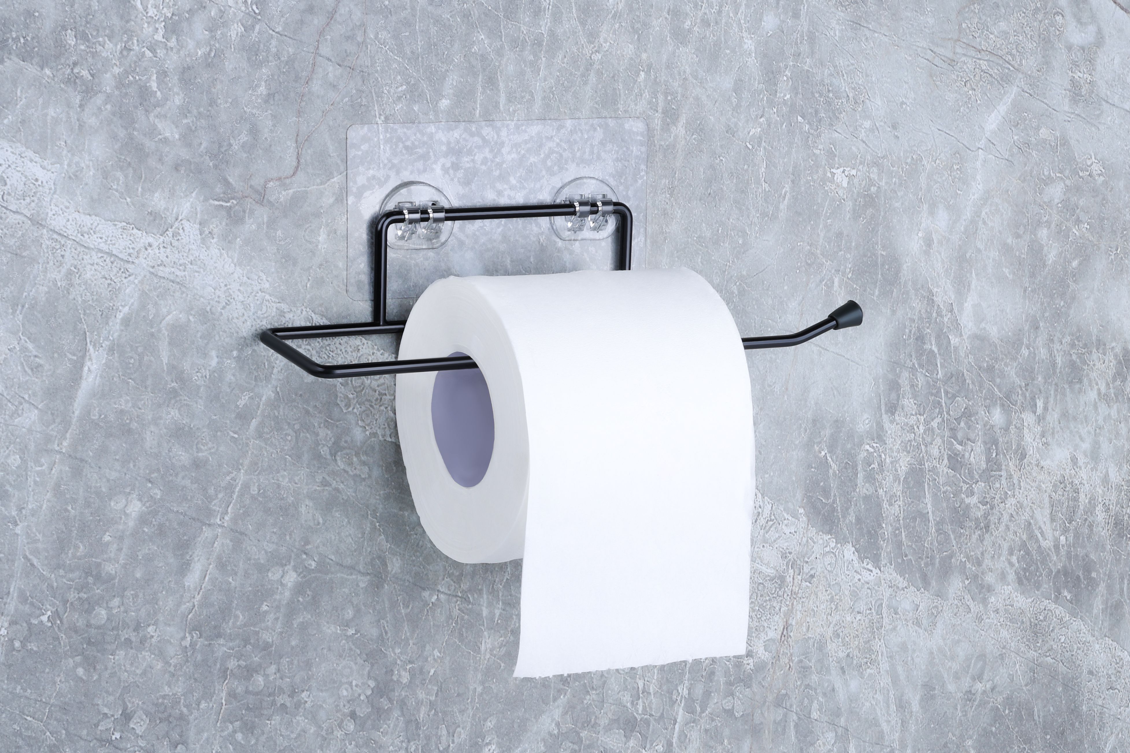 Adhesive Toilet Paper Stand/Tissue Roll Hanger for Bathroom Iron Toilet Paper Holder