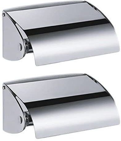 Modern Wall Mounted Rectangular Toilet Tissue Paper Roll Holder(Set of 2) Stainless Steel Toilet Paper Holder-image-32