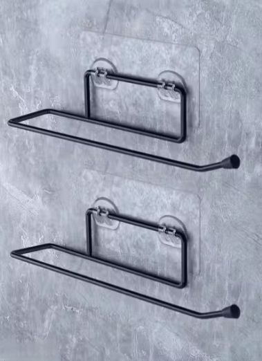Self Adhesive Toilet Paper Stand/Tissue roll Hanger for Bathroom (Pack of 2) Iron Toilet Paper Holder-image-30