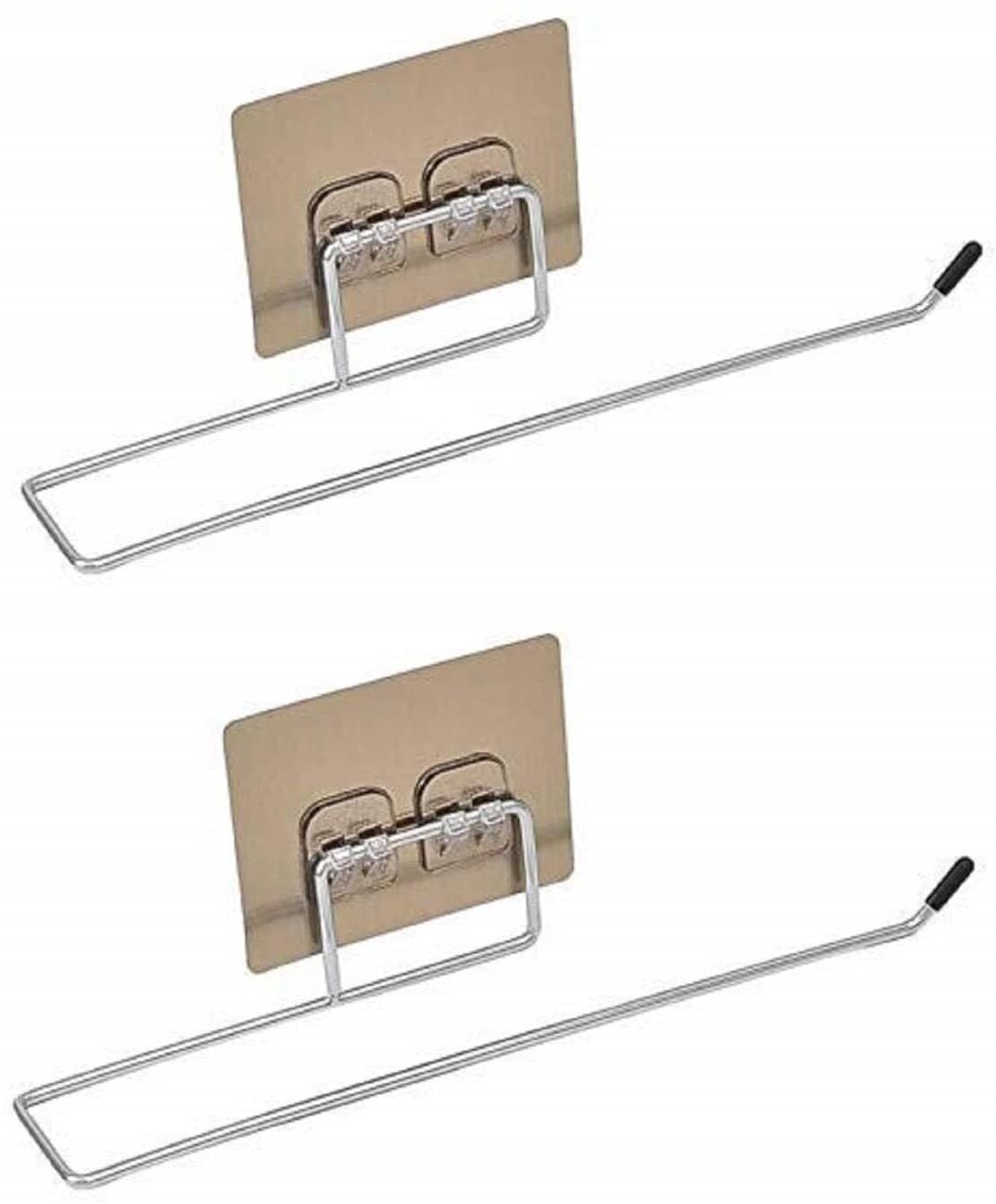 Wall Mounted Paper Towel Holder Chrome Finish, Self-Adhesive & No Drilling Stainless Steel Toilet Paper Holder-image-32