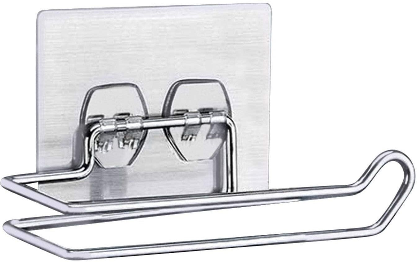 on gate Modern Self-Adhesive Toilet Paper Holder, Stainless Steel, Double Bar Design Stainless Steel Toilet Paper Holder-picture-11