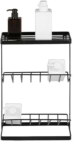 indian decor 3-Tier Standing Metal Bathroom Storage Organizer Shelf Iron Toilet Paper Holder-picture-19