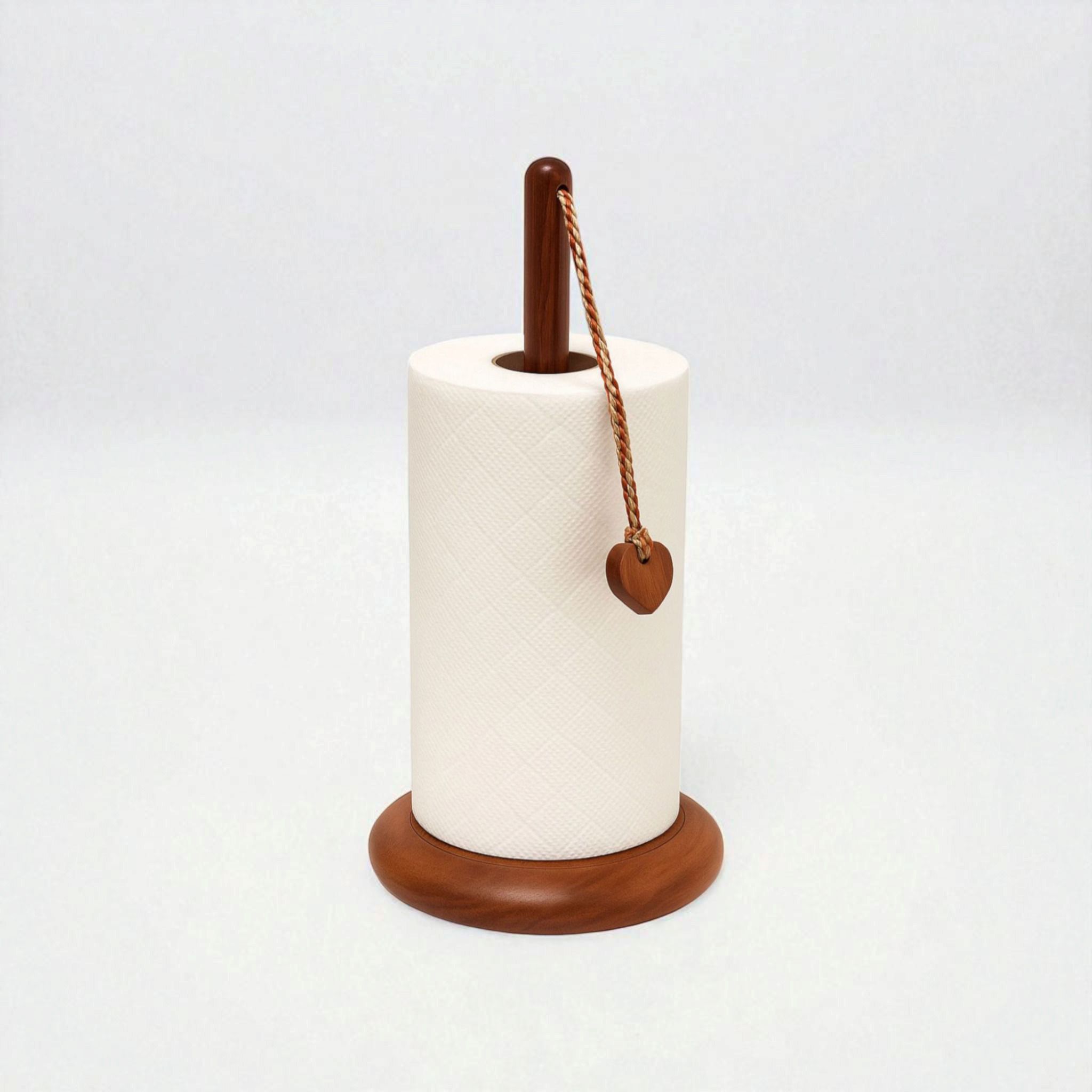 Wooden Tissue Roll Holder Stand | Paper Towel Holder for Kitchen, Bathroom, Cafe Wooden Toilet Paper Holder-image-16