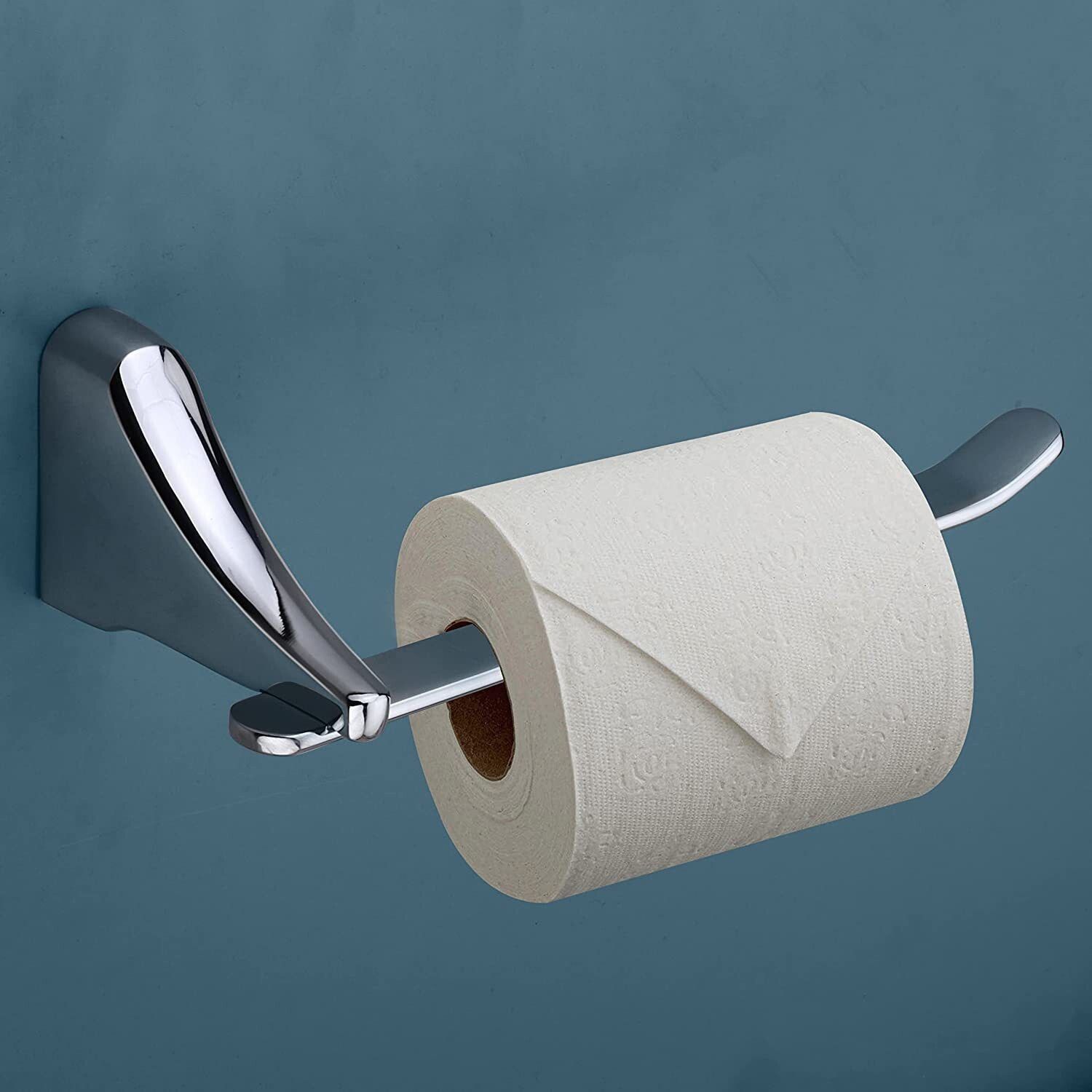 Brass Smero Toilet Paper Roll Holder/Tissue Holder/Bathroom Accessories (Chrome) Brass Toilet Paper Holder-image-10