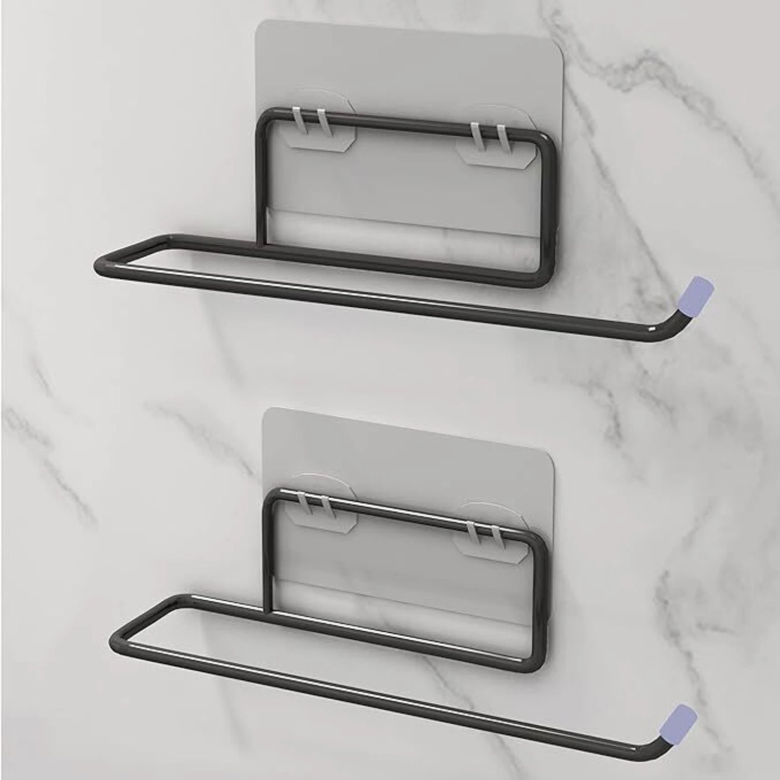 Self Adhesive Toilet Paper Stand/Tissue roll Hanger for Bathroom (Pack of 2) Iron Toilet Paper Holder