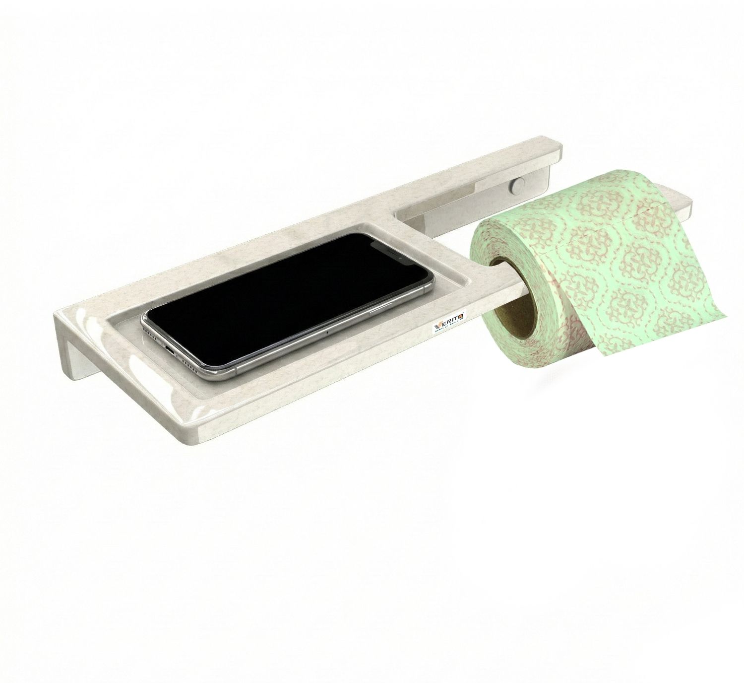 Ceramic Wall Mounted Tissue Paper Holder With Shelf Marble / Toilet Paper Holder Ceramic Toilet Paper Holder-image-12