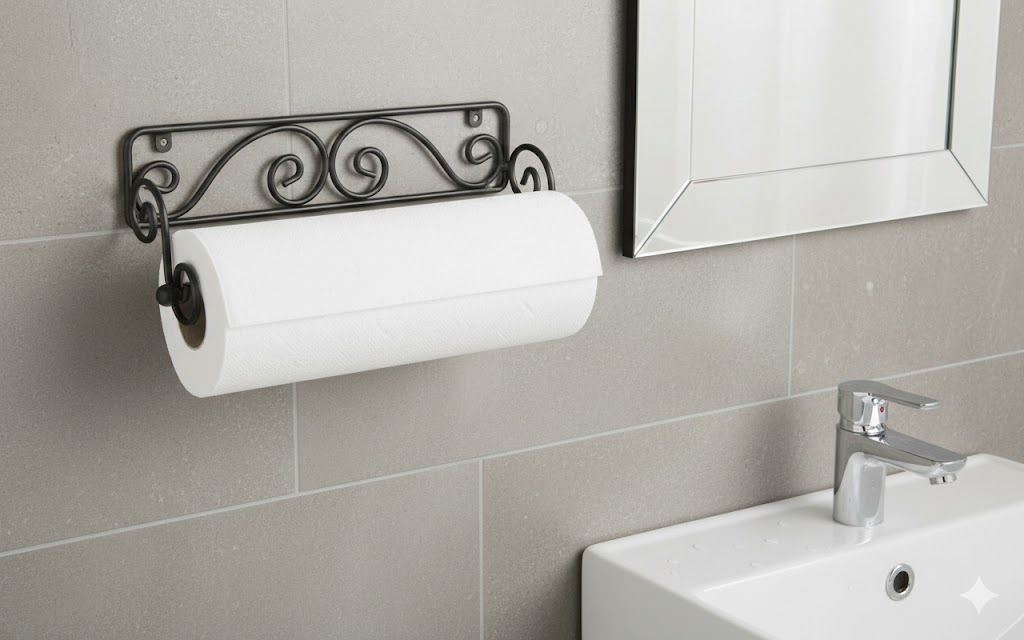 Wrought Iron Wall Mounted Tissue Paper & Toilet Paper roll Holder Iron Toilet Paper Holder-image-48