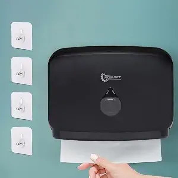 spotview Fold Paper Dispenser for Home Bathroom - Black (Pack of 1) Plastic Toilet Paper Holder-picture-6