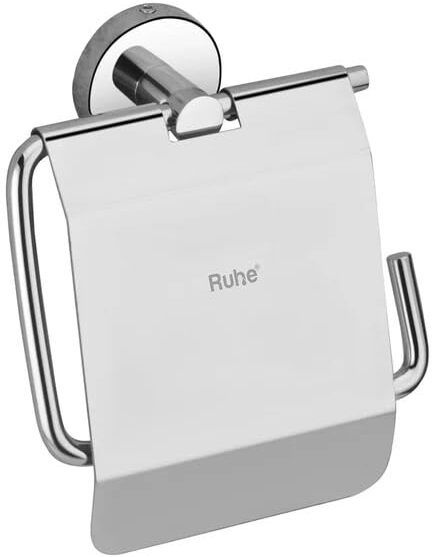 Round Premium Toilet Tissue Roll Stand with Flap for Bathroom | Stainless Steel Toilet Paper Holder-image-24