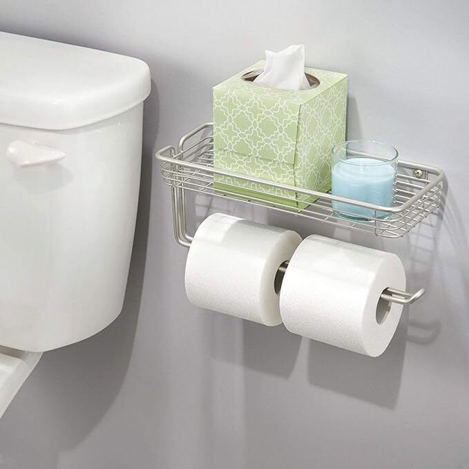 indian decor 319700 Wall Mounted Double Toilet Paper Roll Holder Bathroom Iron Toilet Paper Holder-picture-43
