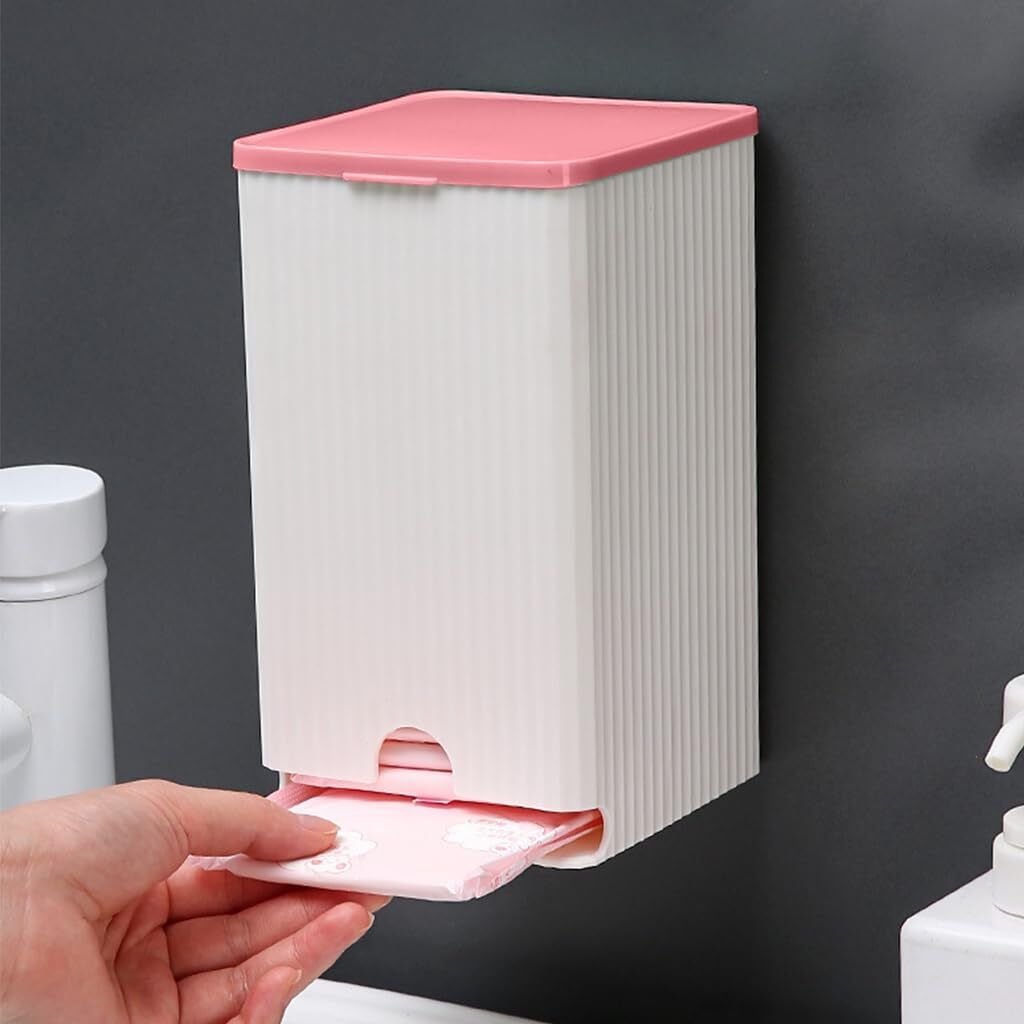 Sanitary Pads Dispenser for 25-30 Pads - Wall-Mounted Box Napkin Holder Polypropylene Toilet Paper Holder-image-29