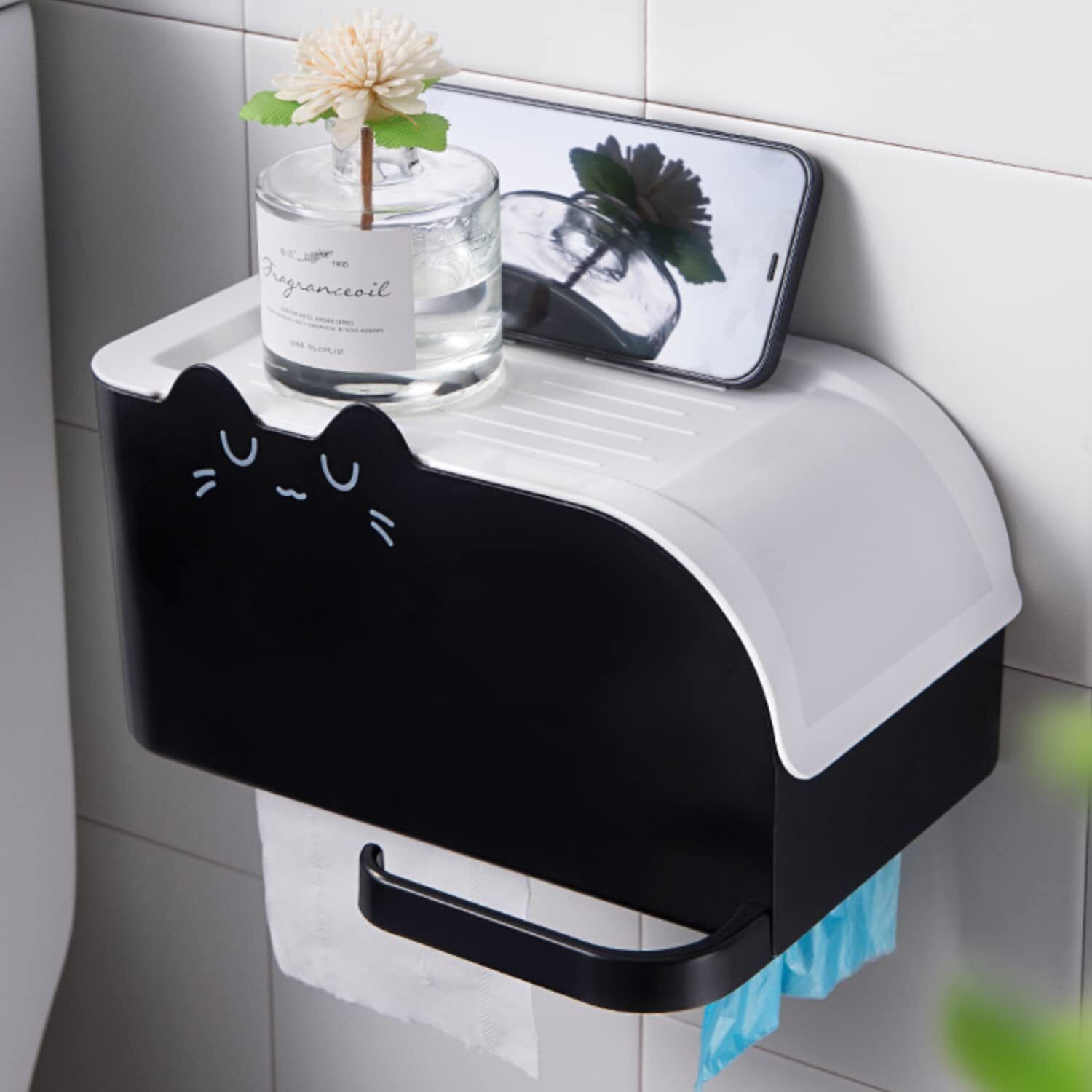 Magic Sticker Series Self Adhesive Tissue Toilet Paper Holder in Bathroom Plastic Toilet Paper Holder-image-46