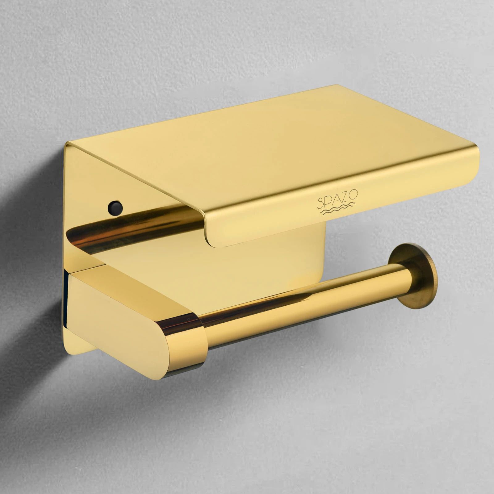 spazio Gold Toilet Paper Holder/Tissue Dispenser With Mobile Stand For Bathroom Stainless Steel Toilet Paper Holder-picture-30