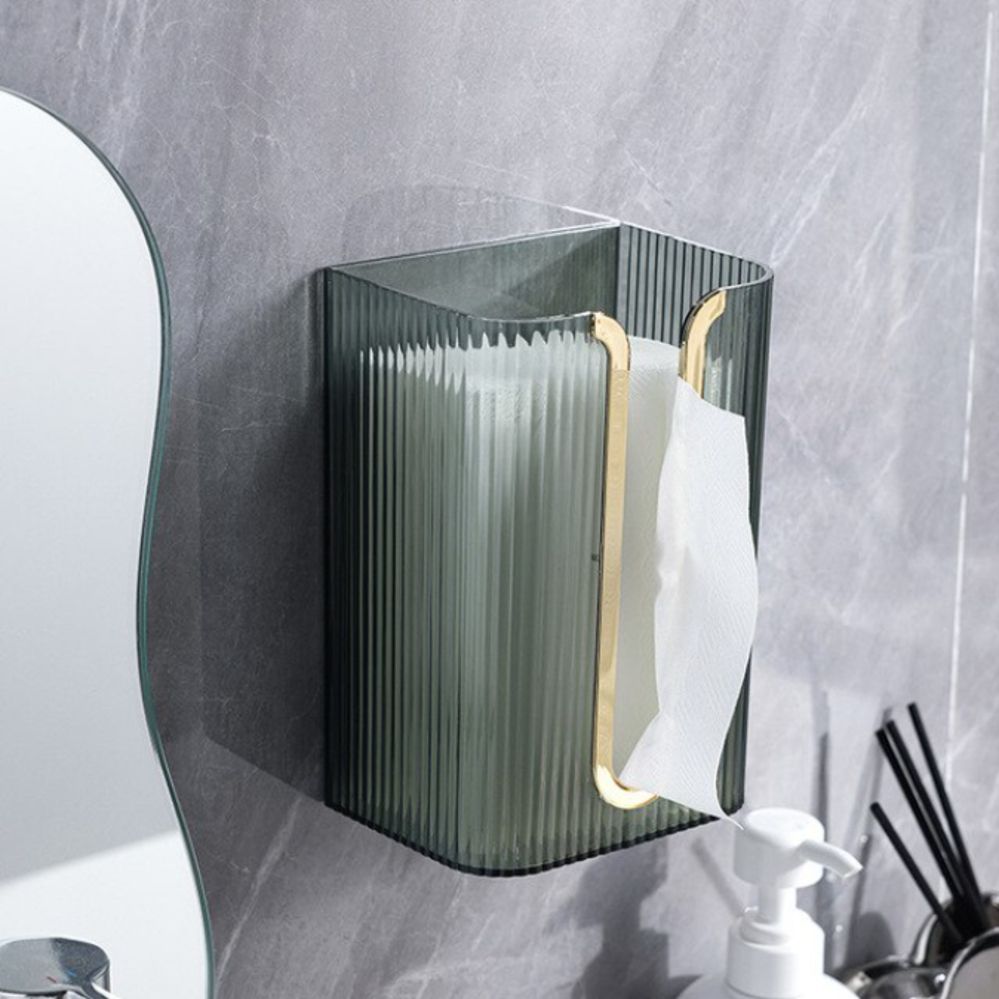 Wall Mounted Plastic Tissue Dispenser with Shelf and Cover Plastic Toilet Paper Holder-image-12