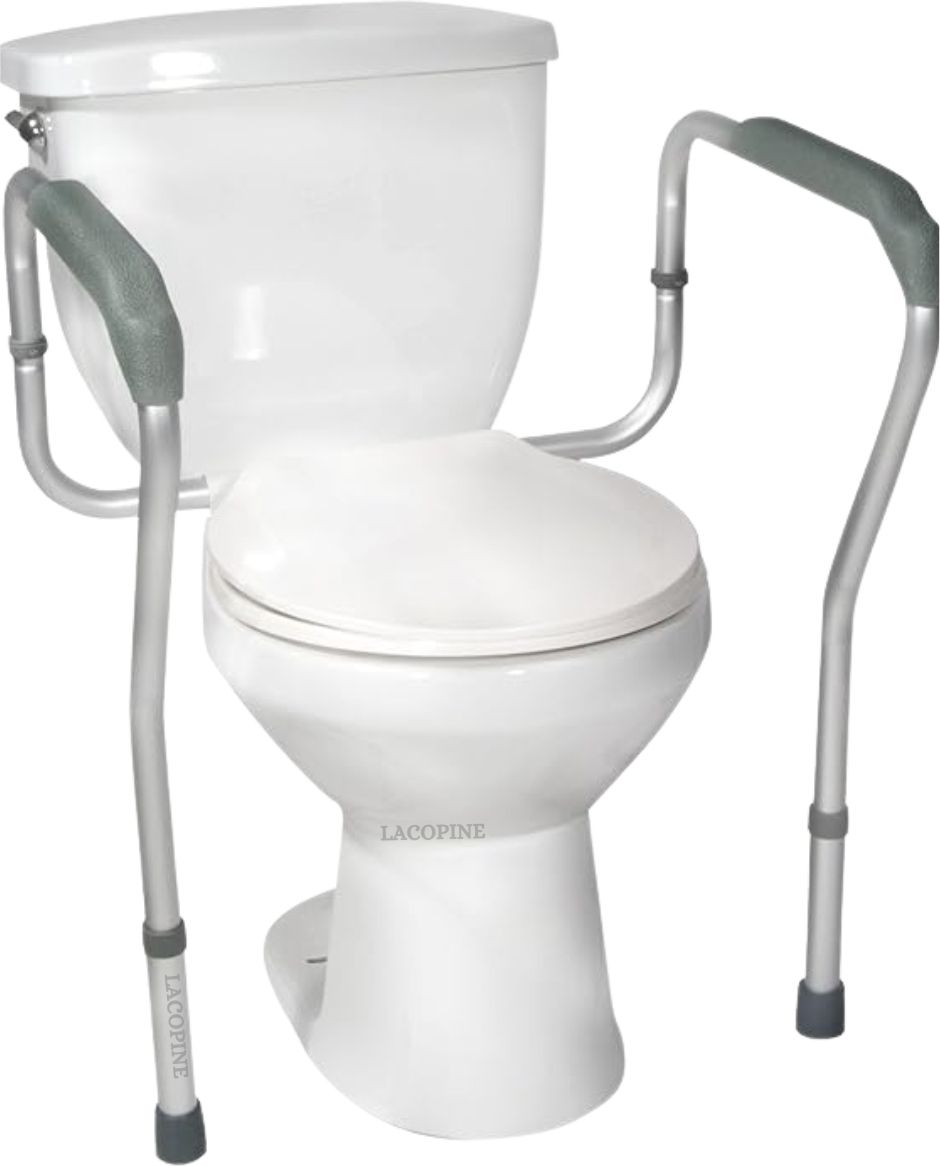 Medical Railing Height Adjustable With Padded Arm Toilet Grab Bars For Elderly Foldable Safety Frames for Toilet