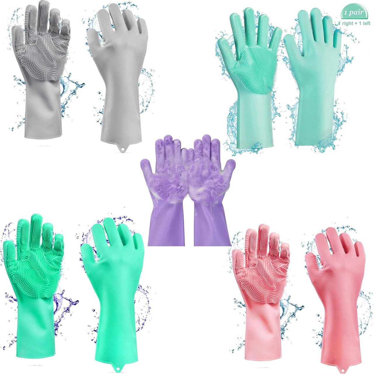 Silicone Hand Gloves Attach to Toilet Safety Frames for Toilet