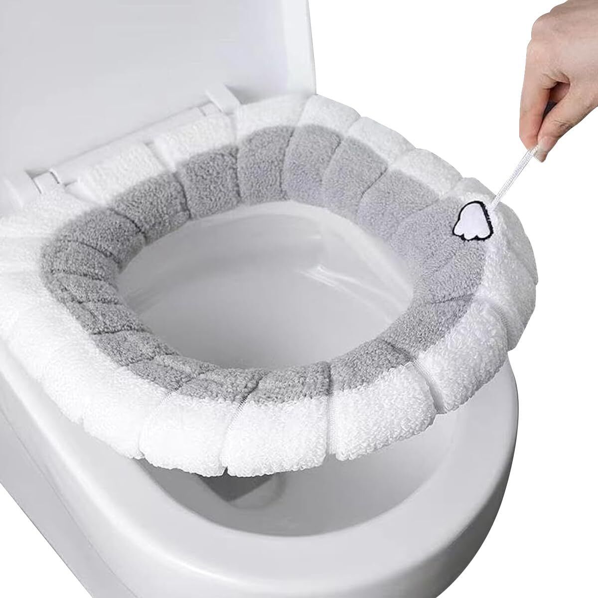 Soft Plush Winter Toilet Seat Cover with Elastic Edge Manual Bidets