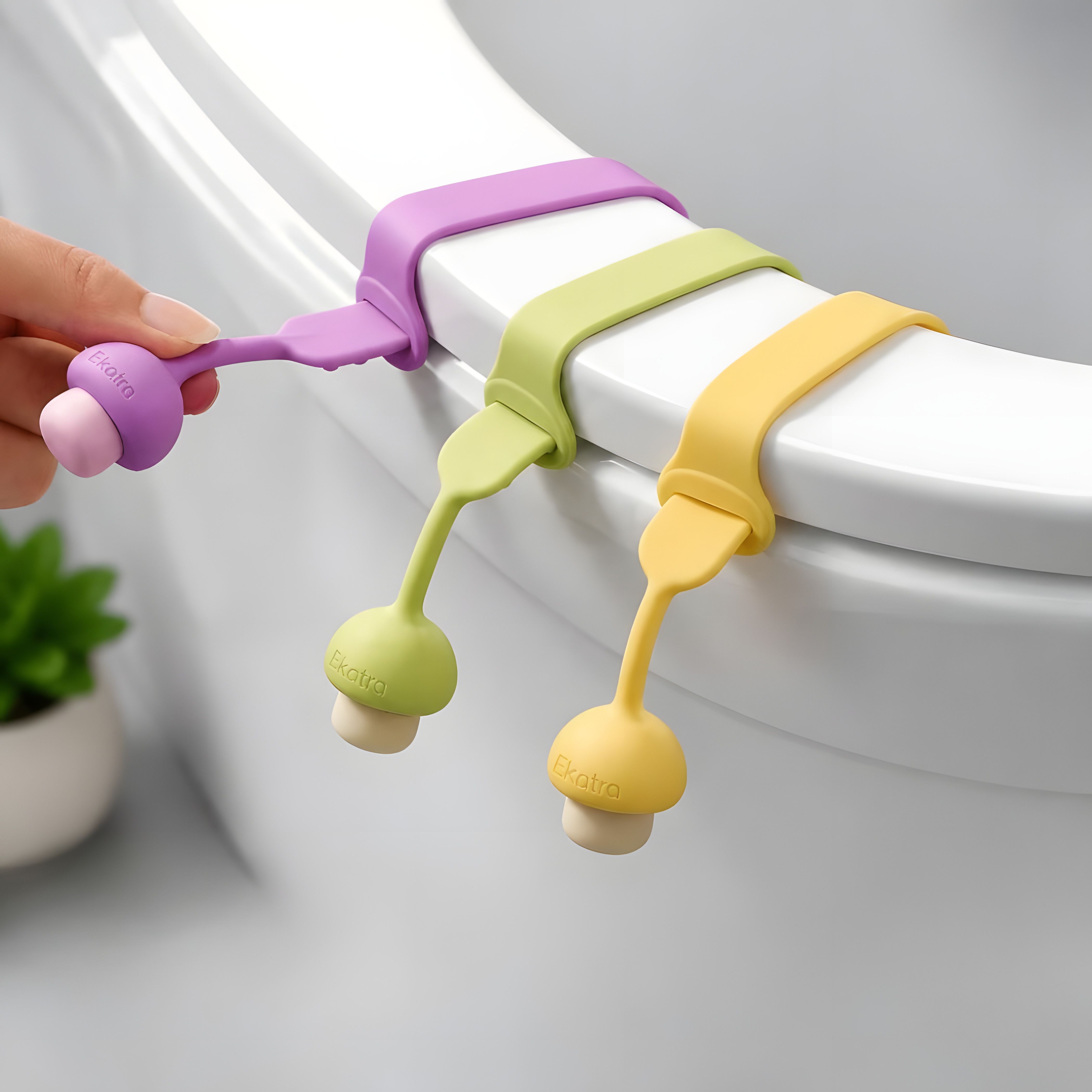 Toilet Seat Lid Pack of 3 Custom Fit Toilet Seat Lid Lock