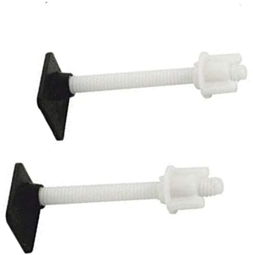 Plastic Toilet Seat Cover Hinges |Soft Close Square & Long Design with Pad Clamp Clamp Fit Toilet Seat Lid Lock-image-40