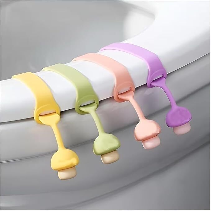 Silicone Toilet Seat Lifter Clip|Toilet Cover Handle Grip for Easy Seat Lowering Custom Fit Toilet Seat Lid Lock-image-14