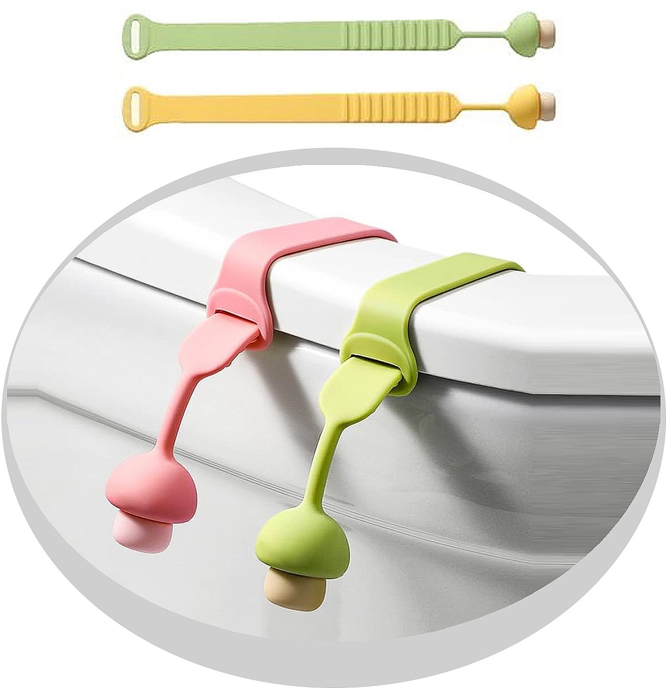 Toilet Seat Lifter, Bathroom Accessories, Silicone Toilet Seat Cover Lifter Custom Fit Toilet Seat Lid Lock