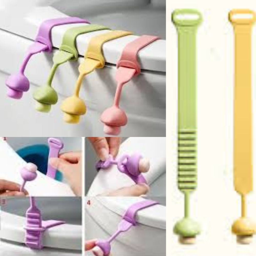 4 Pcs Of Mushroom Head Toilet lid Lifter Custom Fit Toilet Seat Lid Lock